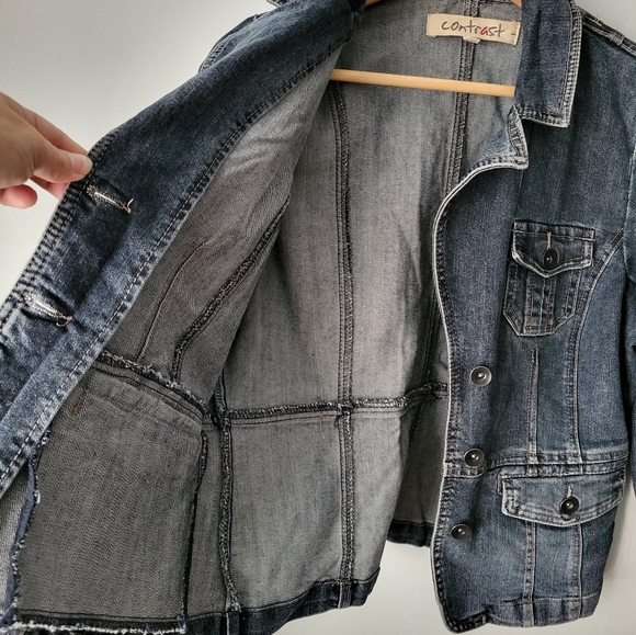 CONTRAST Jean Jacket size 9 - Picture 6 of 7